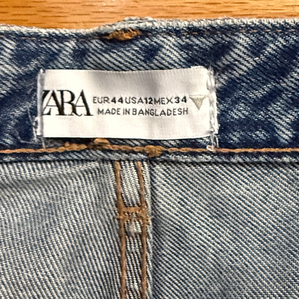 ZARA CARGO JEANS BLUE SIZE 12 B01 - Picture 4 of 7